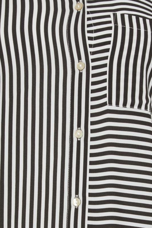 M&Co Black & White Stripe Tab Sleeve Shirt | M&Co 5