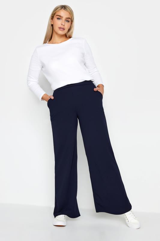 Buy Tabadtod Women's Navy Blue Oversized Pleated Wide Leg Korean Pants (XS)  at Amazon.in