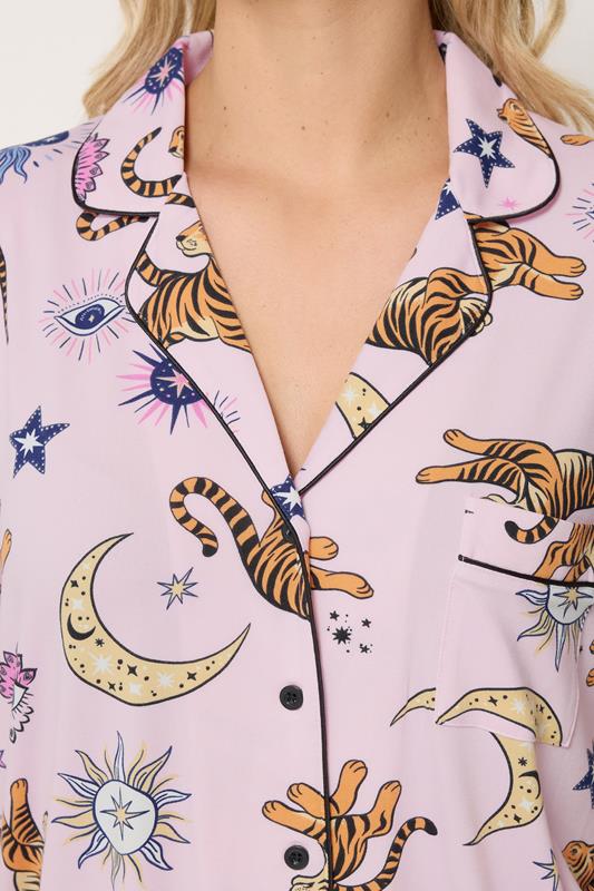 YOURS Plus Size Pink Celestial Short Pyjama Set | Yours Clothing 4