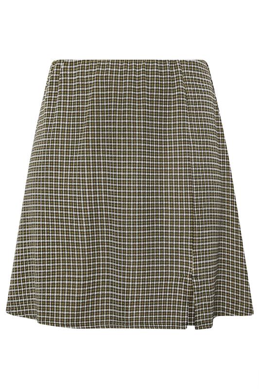 YOURS Plus Size Green Check Mini Skirt | Yours Clothing 5
