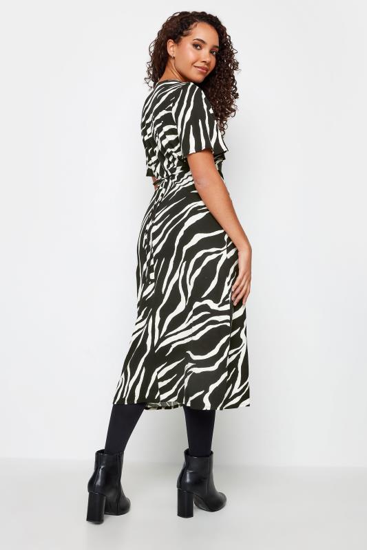 M&Co Black & White Swirl Print Midi Dress  | M&Co 3