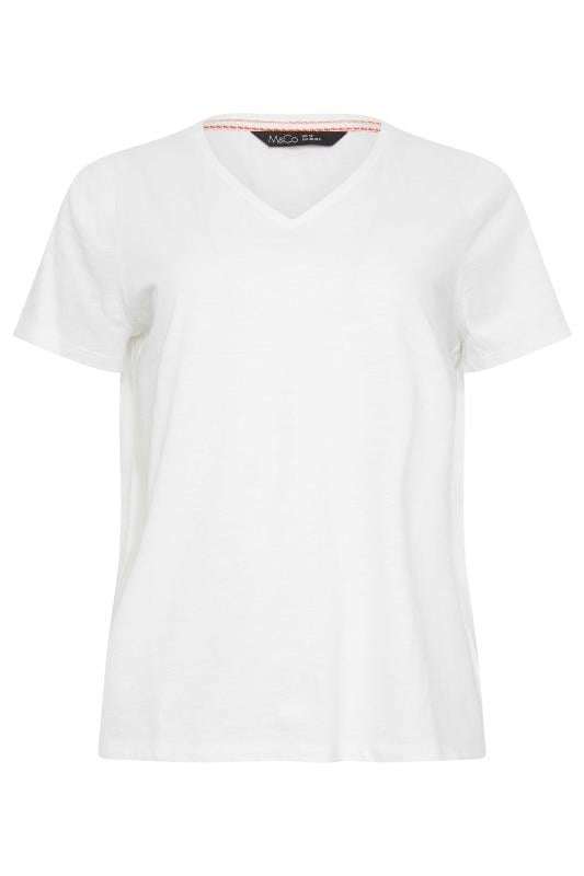 M&Co 3 PACK Navy & White V-Neck T-Shirts | M&Co 10
