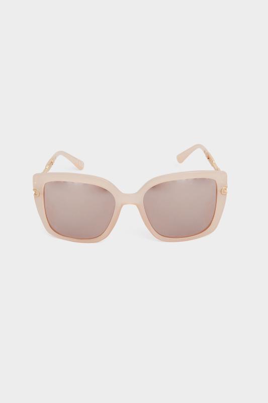 Plus Size Pink Oversized Chain Arm Sunglasses | Yours Clothing 2