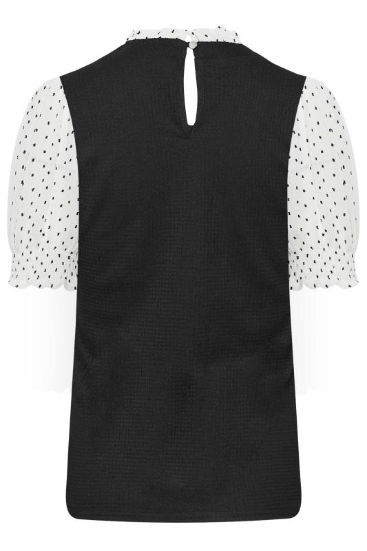 M&Co Black Polka Dot Sleeve Blouse | M&Co 7