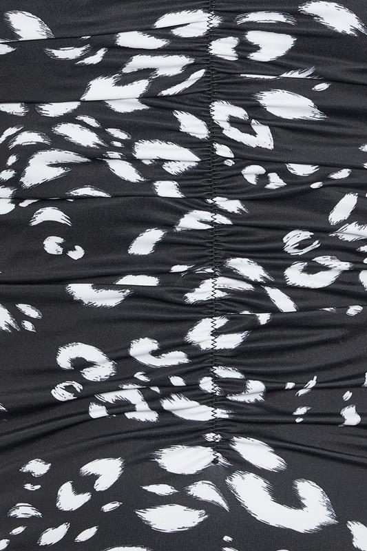 YOURS Plus Size Black Leopard Print Premium Underwired Swimsuit | Yours Clothing 8