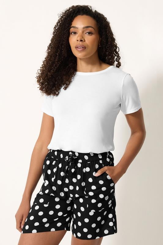  M&Co Black & White Polka Dot Shorts