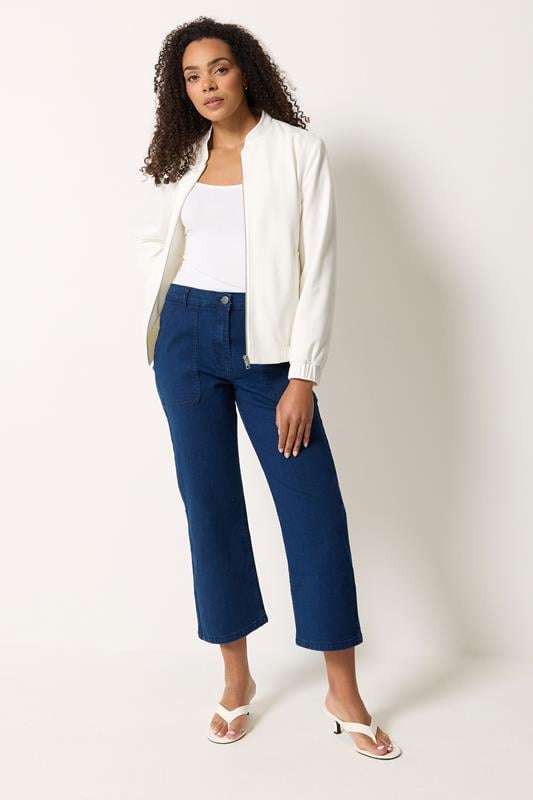M&Co Ivory White Bomber Jacket | M&Co 1