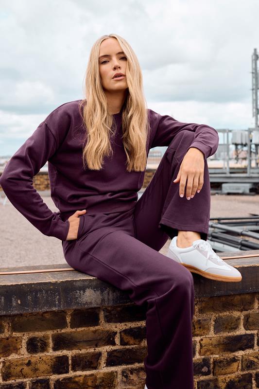 LTS Tall Purple Crew Neck Sweatshirt | Long Tall Sally 1