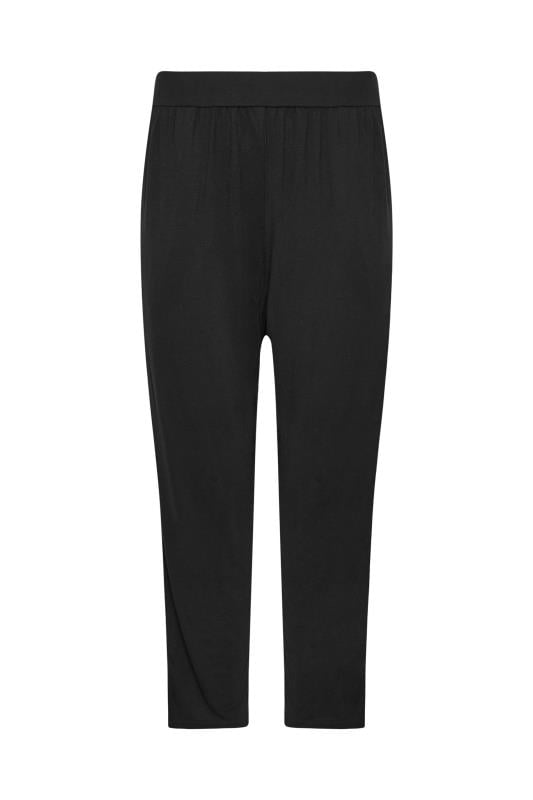 M&Co Black Cropped Jersey Hareem Trousers | M&Co 5