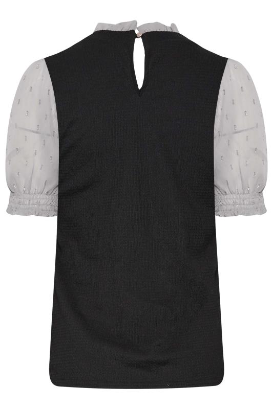M&Co Black & Grey Contrast Sleeve Blouse | M&Co 7