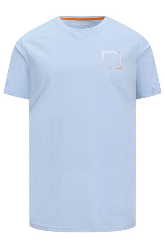 JACK & JONES Big & Tall Light Blue Verner' T-Shirt | BadRhino 1
