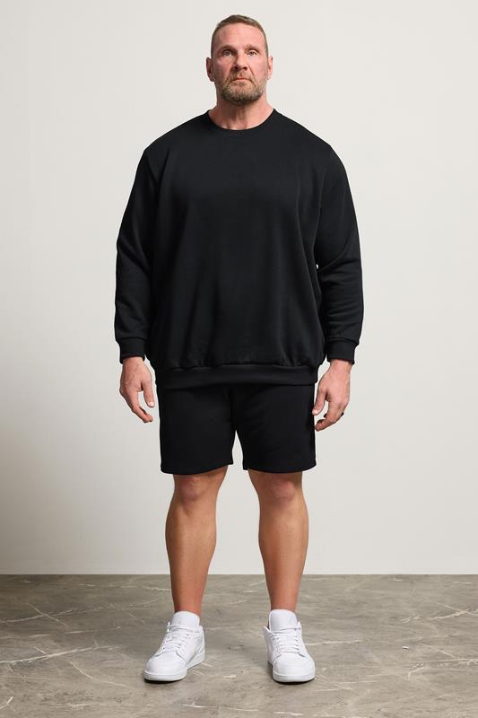 JACK & JONES Big & Tall Black Sweatshirt | BadRhino 1