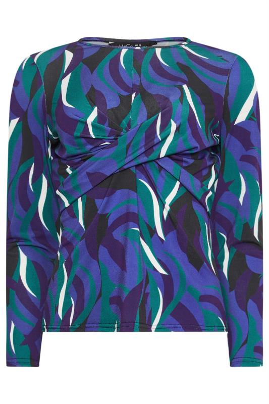 M&Co Blue & Green Abstract Print Twist Top | M&Co 5