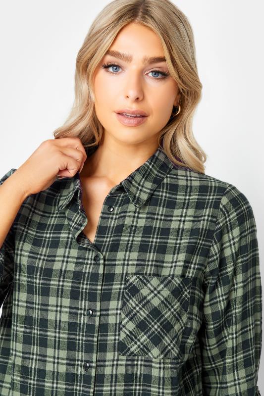 M&Co Green Check Print Cotton Boyfriend Shirt | M&Co 4