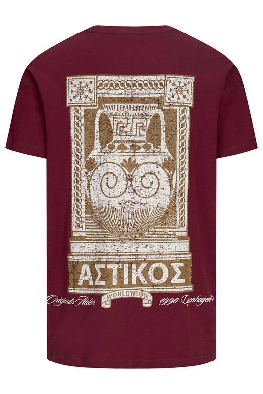 JACK & JONES Big & Tall Red Back Print T-Shirt | BadRhino 5