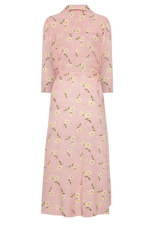 M&Co Pink Ditsy Floral Midi Shirt Dress | M&Co 7