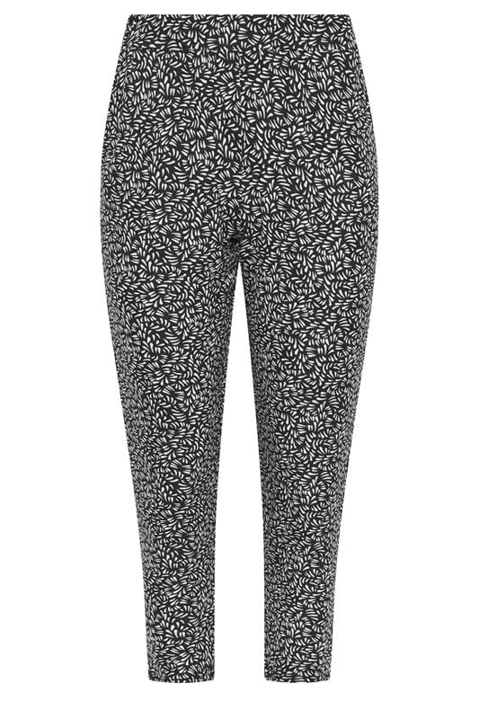 M&Co Black Abstract Print Hareem Trousers | M&Co 5
