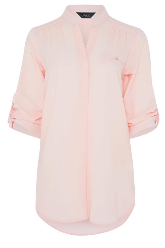 M&Co Light Pink Tab Sleeve Blouse | M&Co 6