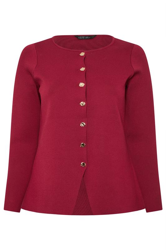 LIMITED COLLECTION Plus Size Red Long Sleeve Knitted Top | Yours Clothing 6