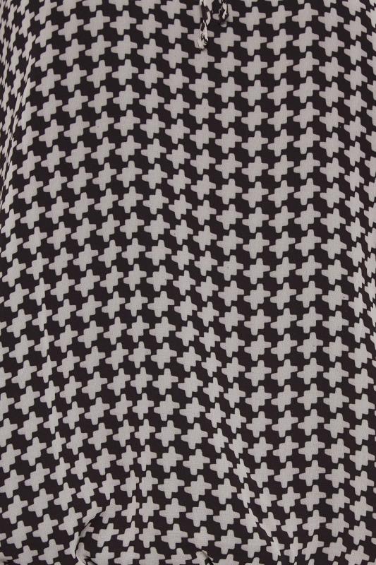 M&Co Black Geometric Print Tie Neck Blouse | M&Co 5
