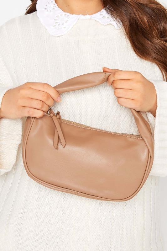 Beige Brown Slouch Handle Bag | Yours Clothing 1