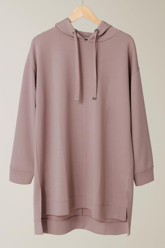 EVANS Plus Size Pink Luxe Drawstring Hoodie | Evans 5