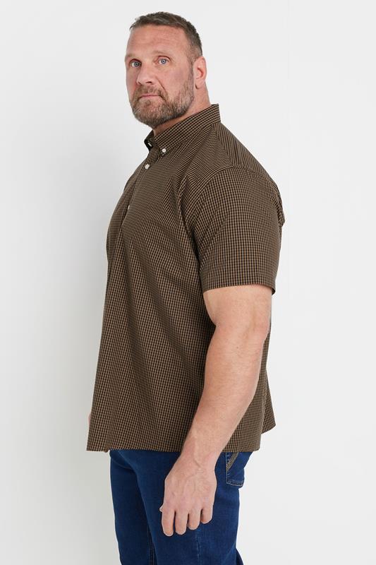 BadRhino Big & Tall Brown Gingham Check Shirt | BadRhino 2