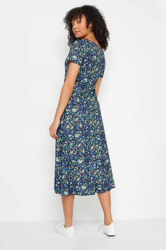 M&Co Black & Blue Floral Ditsy Print Dress | M&Co 3