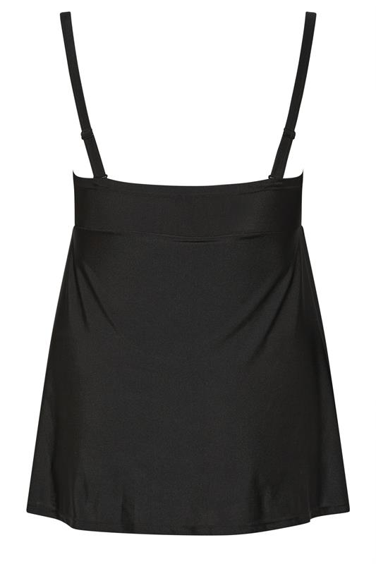 YOURS Plus Size Black Ring Detail Swim Dress | Yours Clothing 10