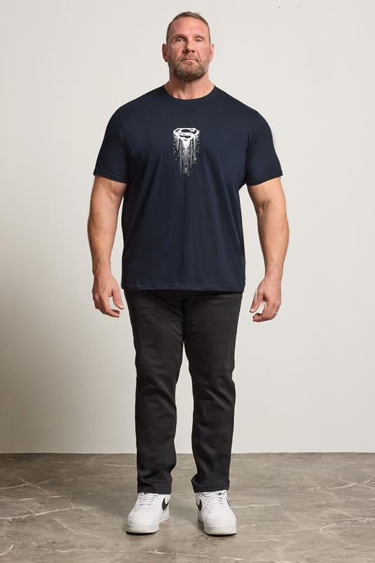 BadRhino Big & Tall Navy Blue Superman Graphic Print T-Shirt | BadRhino 1