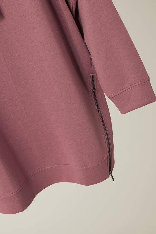 EVANS Plus Size Pink Luxe Zip Detail Sweatshirt | Evans  6
