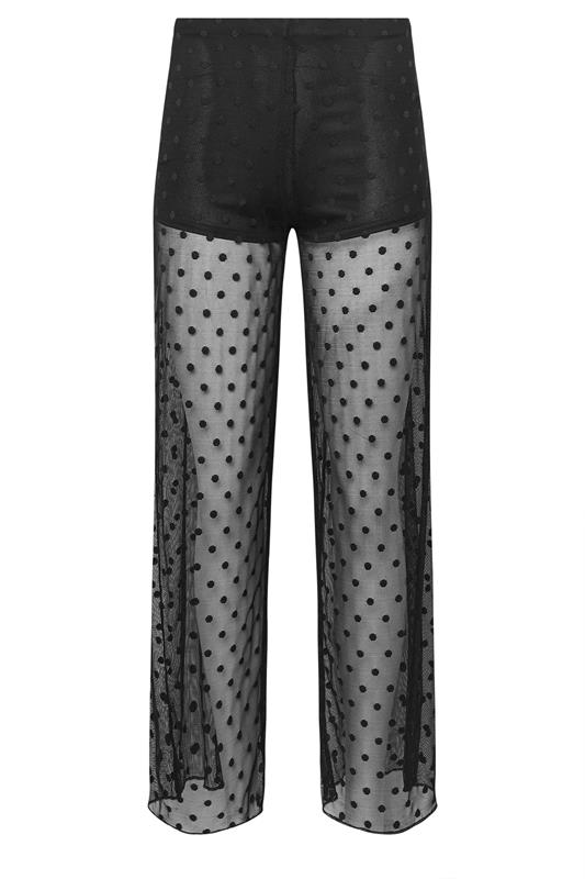 PixieGirl Petite Women's Black Polka Dot Mesh Trousers | PixieGirl 5