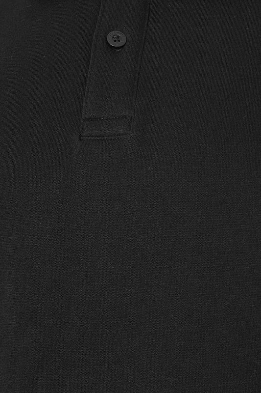 JACK & JONES Big & Tall Black Radley Polo Sweatshirt | BadRhino 2