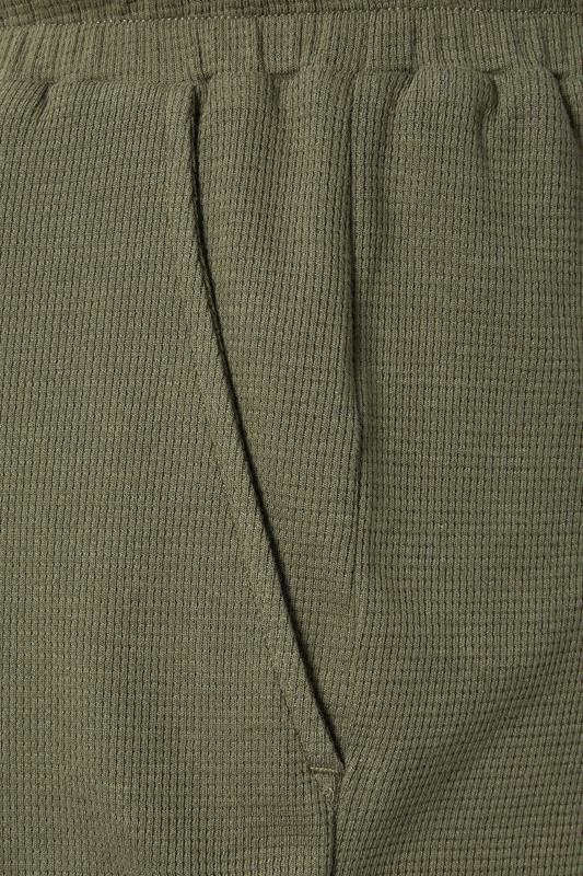 BadRhino Big & Tall Khaki Green Textured Shorts | BadRhino 5