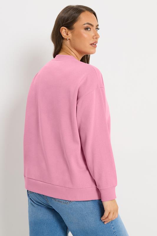 YOURSET Plus Size 2 PACK Black & Pink Sweatshirts | Yours Clothing 6