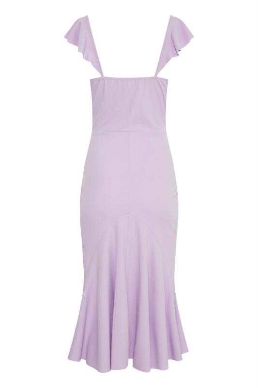 LTS Tall Women's Lilac Purple Cut Out Frill Midaxi Dress | Long Tall Sally 7