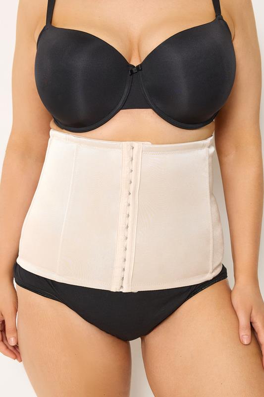 Plus Size Nude Hook & Eye Control Belly Band | Yours Clothing 1