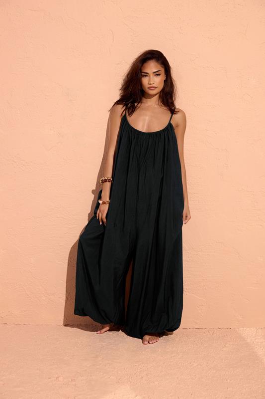PixieGirl Petite Black Balloon Jumpsuit