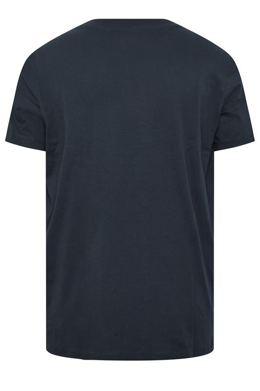 JACK & JONES Navy Blue 'Beach' Graphic Print T-Shirt | BadRhino 4