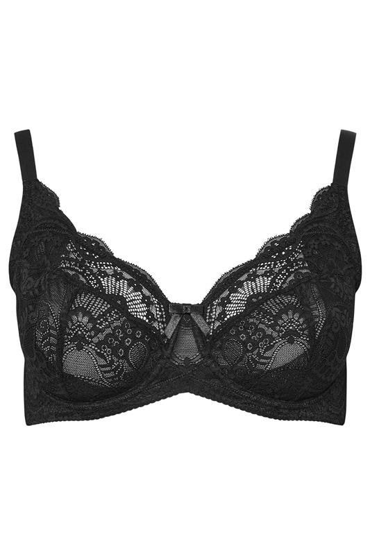 YOURSET 2 PACK Plus Size Black & Pink Lace Underwired Bras | Yours Clothing 12