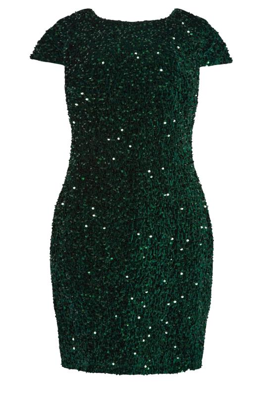 M&Co Green Sequin Velvet Shift Dress | M&Co 7