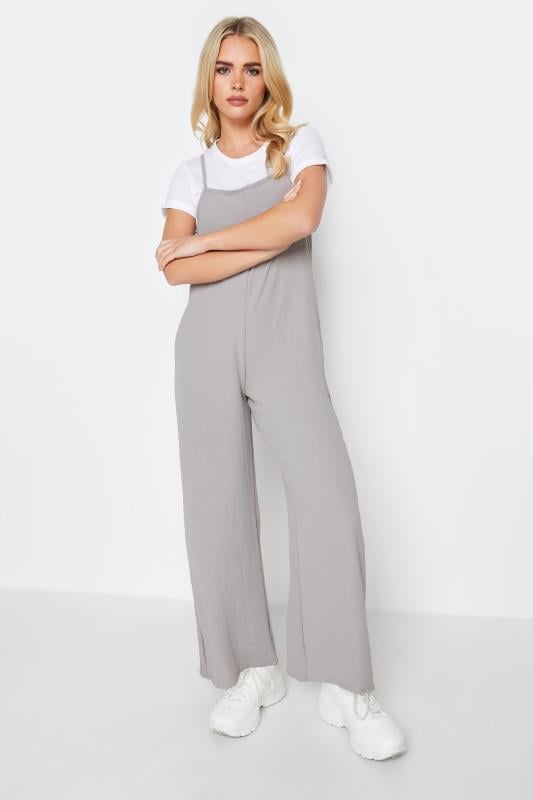 PixieGirl Petite Grey Crepe Wide Leg Jumpsuit