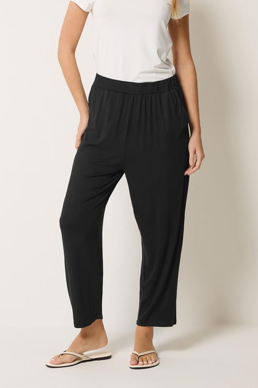  M&Co Black Cropped Hareem Trousers