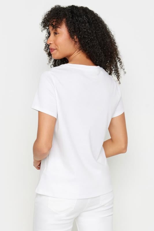 M&Co White Crew Neck Cotton T-Shirt | M&Co 3