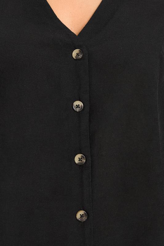 YOURS Plus Size Black Linen Waistcoat | Yours Clothing 4