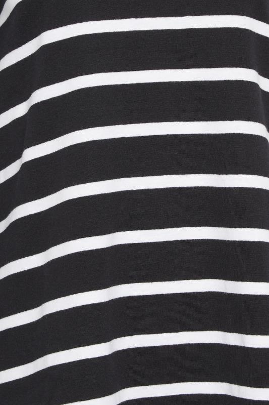 M&Co Black Stripe Print Long Sleeve Cotton T-Shirt | M&Co 5