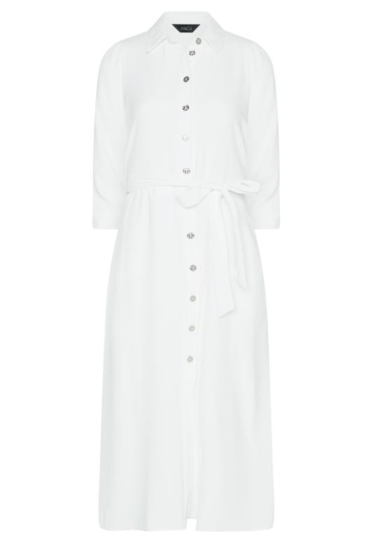 M&Co White Tie Waist Shirt Dress | M&Co 6