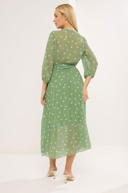STAR Green Polka Dot Pleated Dress | StarByJM 2