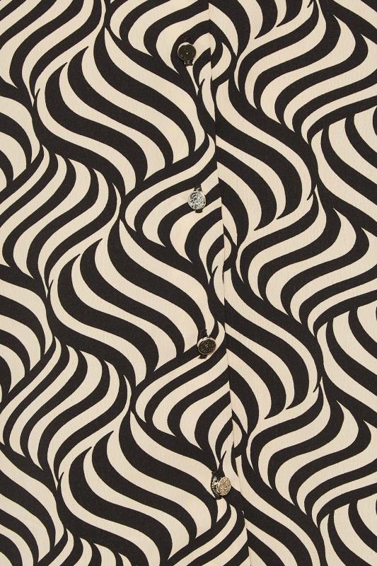 M&Co Black & White Swirl Print Frill Sleeve Blouse | M&Co 5