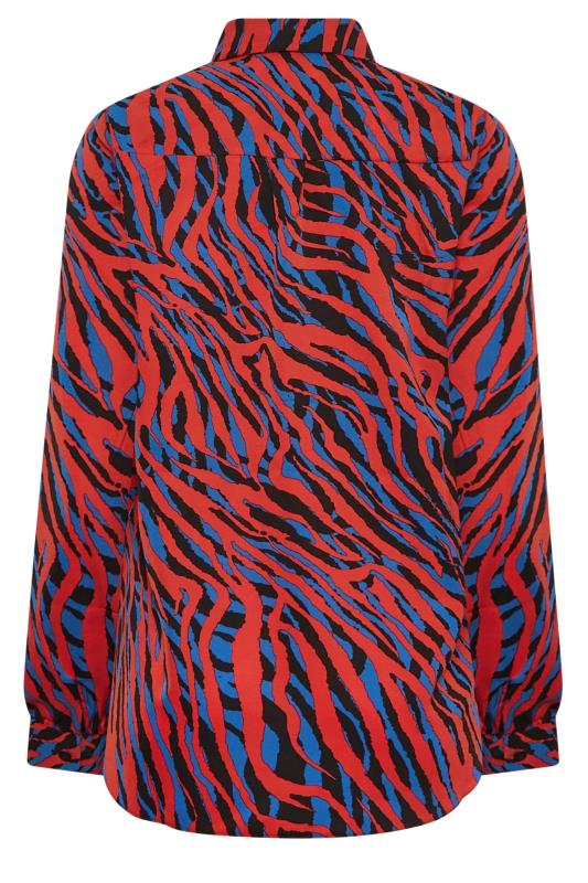 M&Co Red Zebra Print Long Sleeve Shirt | M&Co 7